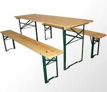 Table + 2 bancs